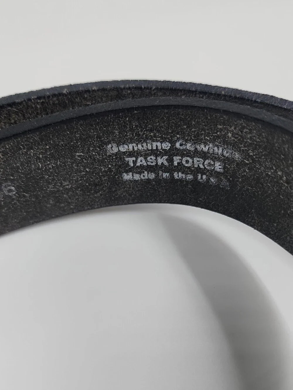 Black Embossed Leather Men's Belt with Silver Buckle